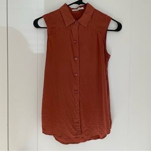 Everlane rose silk sleeveless blouse